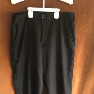 Men's Black Dress Trousers - Tailored Flat Front
